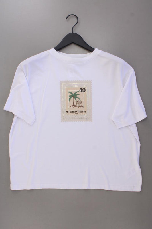 GuidoMaria Kretschmer AboutYou Printshirt Gr. 40 neuwertig Kurzarm weiß