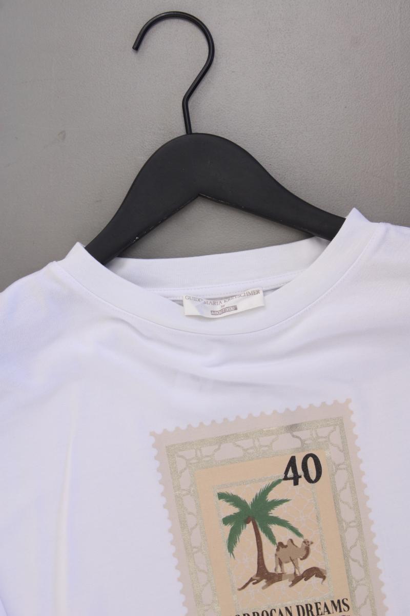 GuidoMaria Kretschmer AboutYou Printshirt Gr. 40 neuwertig Kurzarm weiß