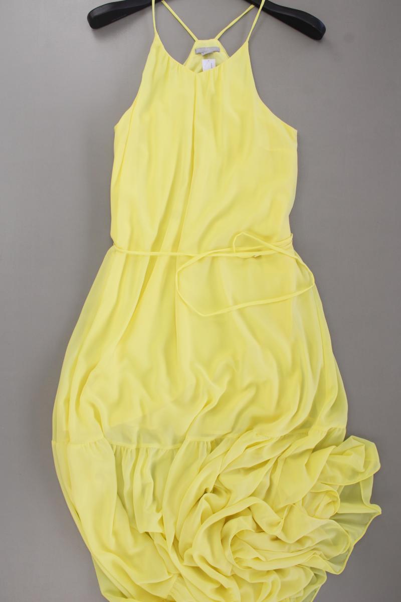 H&M Maxikleid Gr. 36 mit Gürtel Träger gelb aus Polyester
