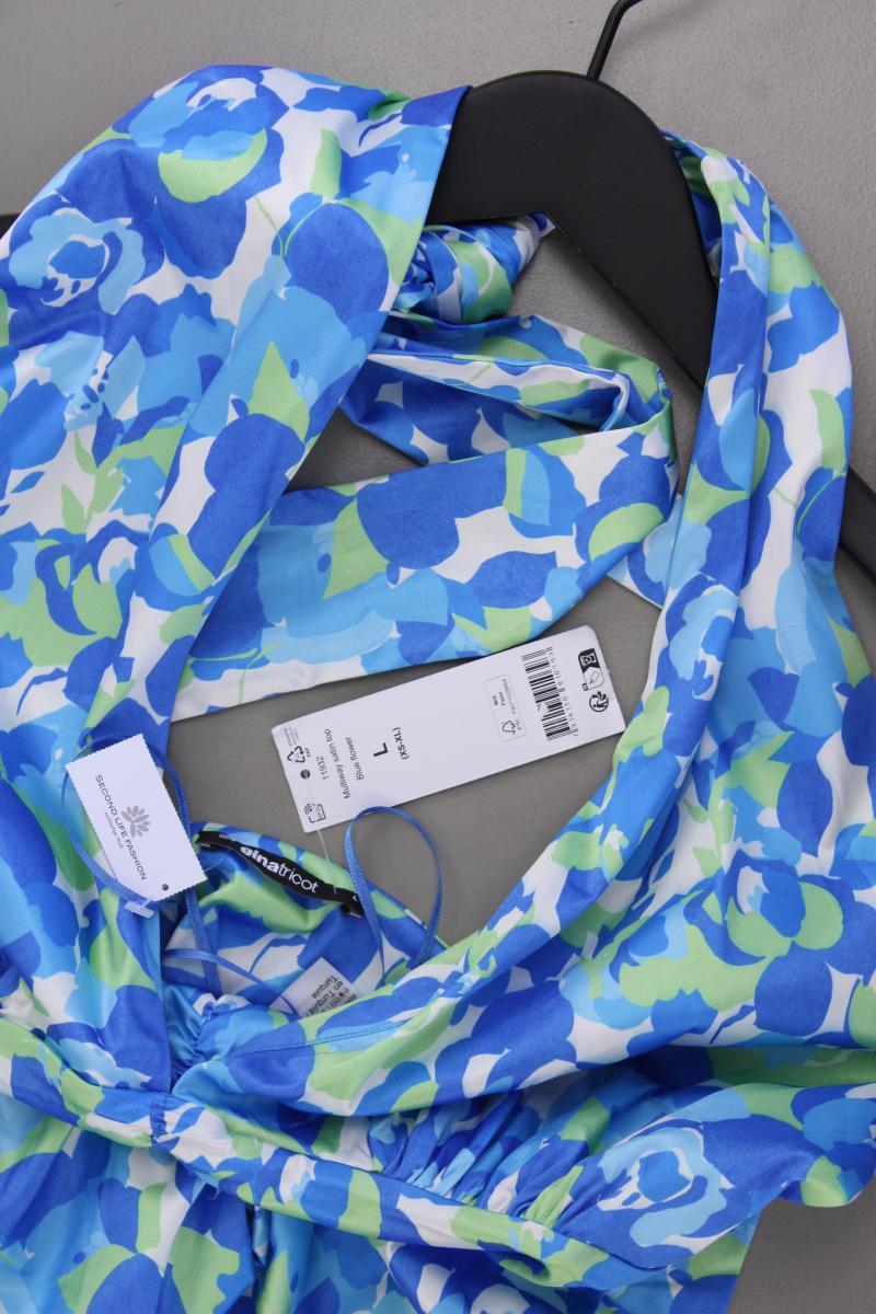 Gina Tricot Neckholder Top Gr. L neu mit Etikett blau aus Polyester