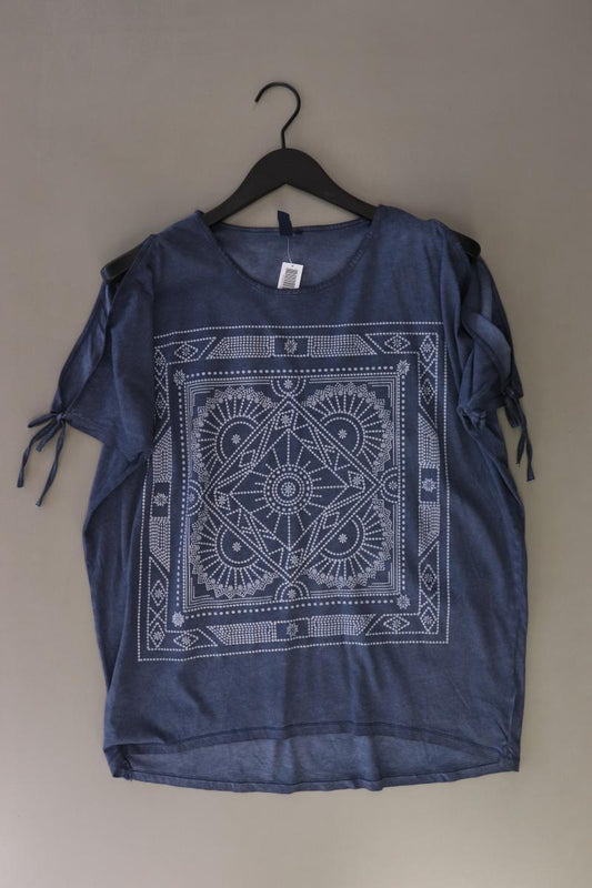 s.Oliver Printshirt Gr. M Kurzarm blau aus Baumwolle