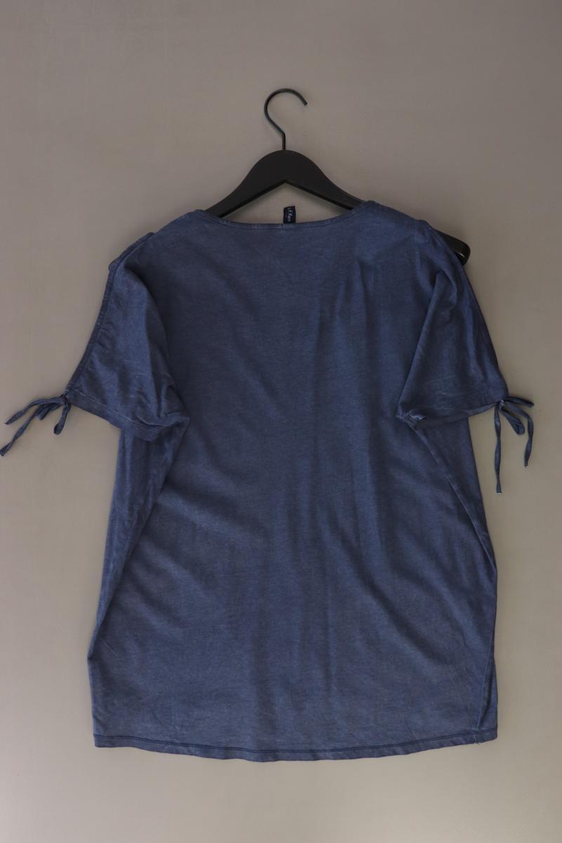 s.Oliver Printshirt Gr. M Kurzarm blau aus Baumwolle