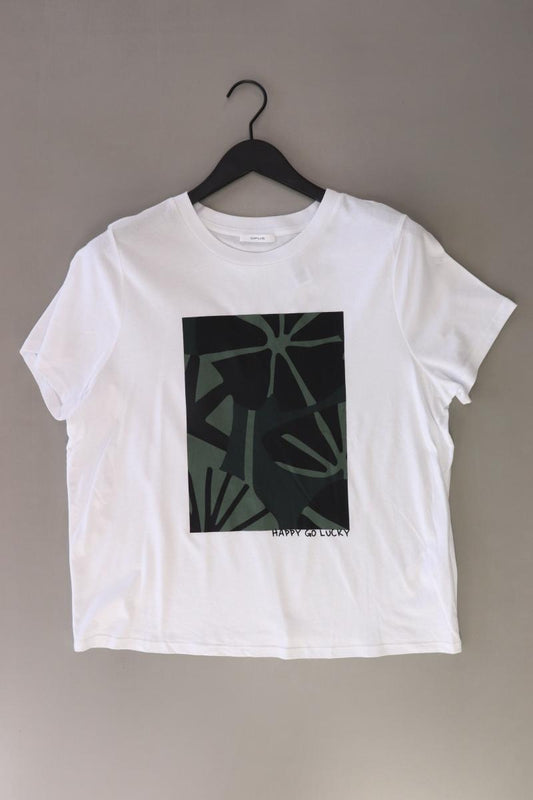 Opus Shirt "Smina Lucky" Gr. 40 Kurzarm weiß aus Baumwolle