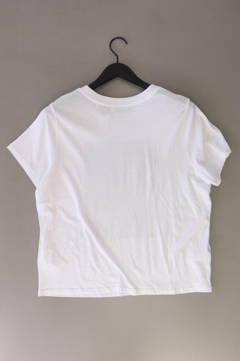 Opus Shirt "Smina Lucky" Gr. 40 Kurzarm weiß aus Baumwolle