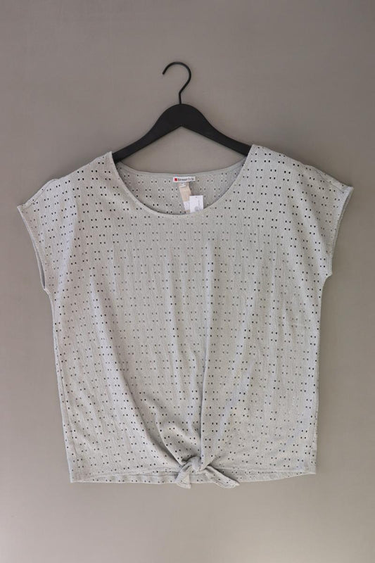 Street One T-Shirt Gr. 42 Kurzarm grau aus Polyester