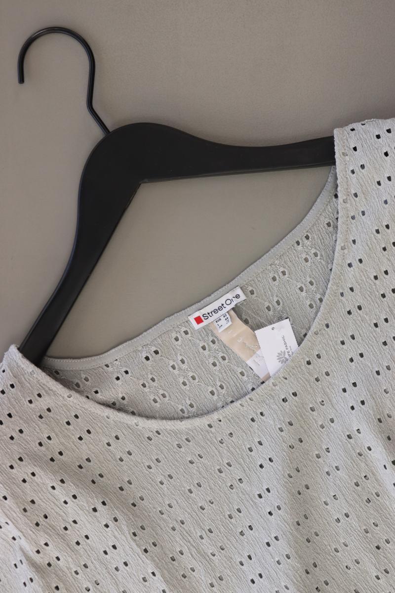 Street One T-Shirt Gr. 42 Kurzarm grau aus Polyester