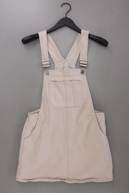 Pull&Bear Pull & Bear Latzkleid Gr. S Träger creme aus Baumwolle
