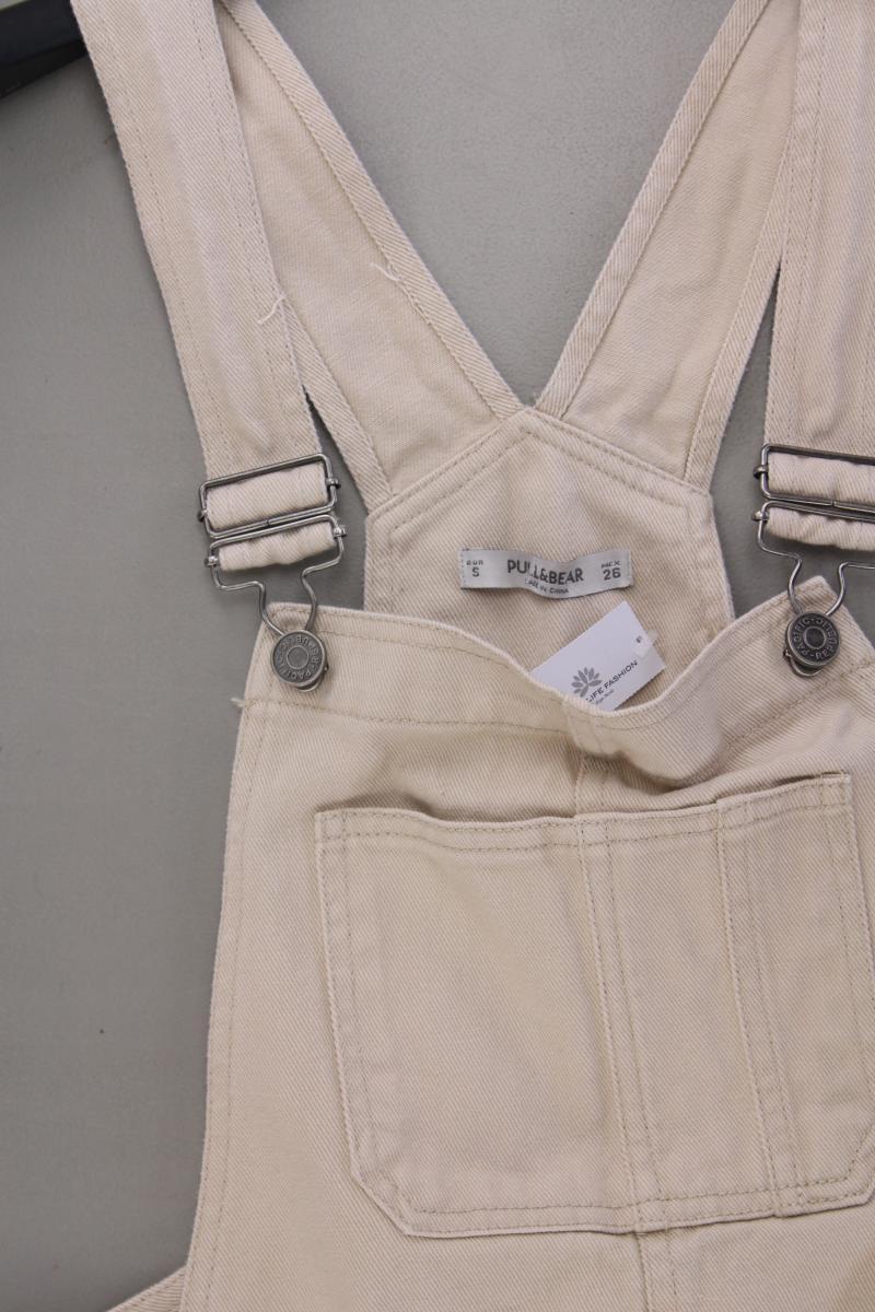 Pull&Bear Pull & Bear Latzkleid Gr. S Träger creme aus Baumwolle