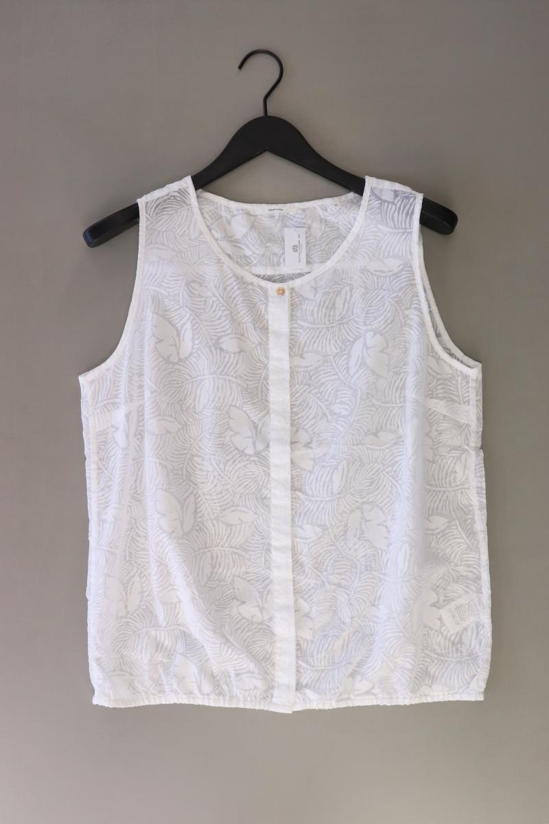 Opus Ärmellose Bluse Gr. 42 weiß aus Baumwolle