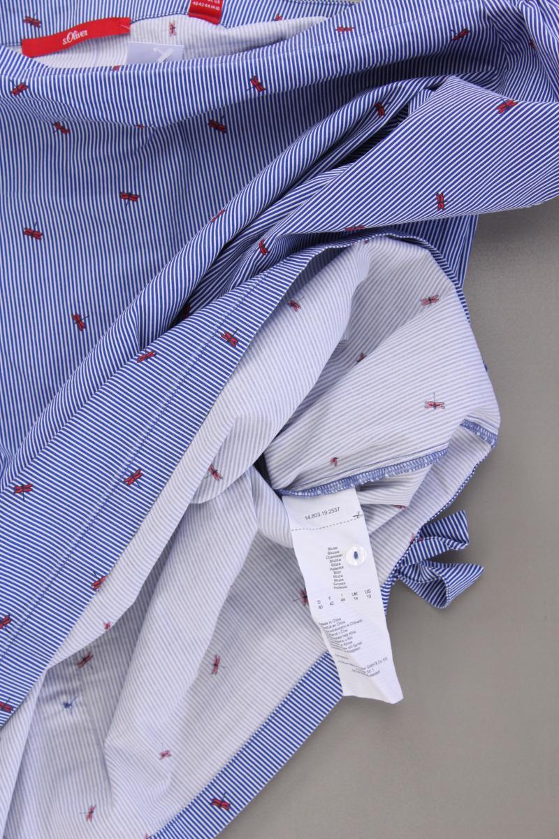 s.Oliver Classic Bluse Gr. 40 gestreift neuwertig 3/4 Ärmel blau aus Baumwolle