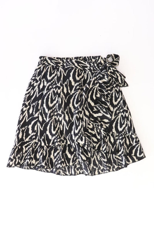 In April 1986 Rock Gr. S/M mit Tierdruck schwarz aus Polyester