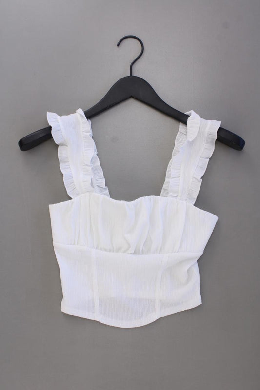 Gina Tricot Cropped Top Gr. S weiß