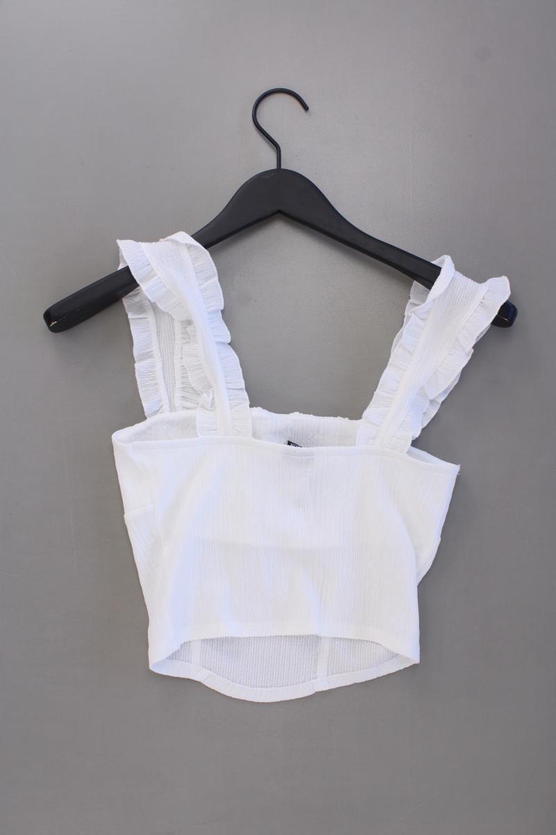 Gina Tricot Cropped Top Gr. S weiß