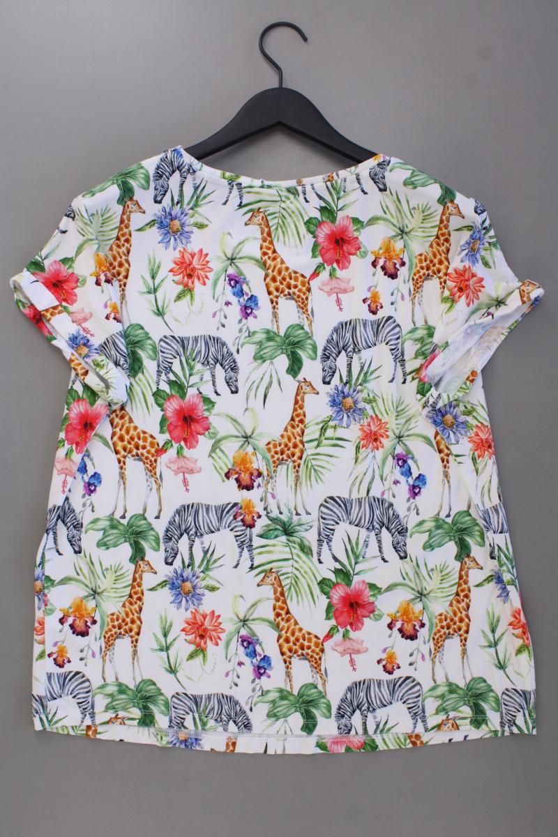 Laura Kent Printshirt Gr. 46 mit Tierdruck neuwertig Kurzarm mehrfarbig