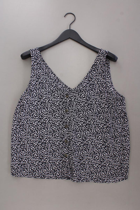 Esprit Ärmellose Bluse Gr. 42 mit Blumenmuster neuwertig blau aus Viskose