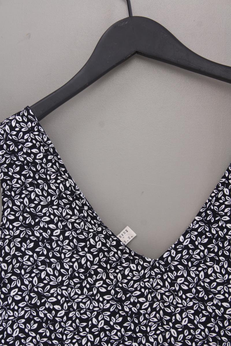 Esprit Ärmellose Bluse Gr. 42 mit Blumenmuster neuwertig blau aus Viskose