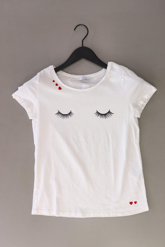 edc by Esprit T-Shirt Gr. S Kurzarm weiß aus Baumwolle