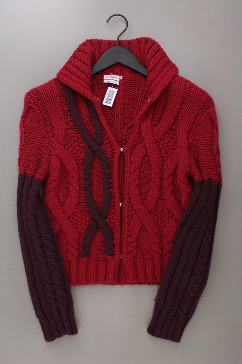 MaxCo. Strickjacke Gr. M Langarm rot aus Wolle