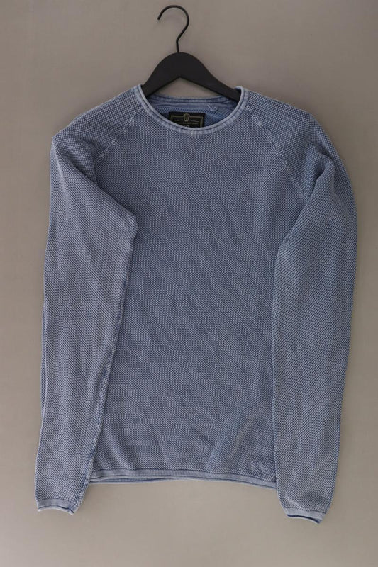 Key Largo Feinstrickpullover für Herren Gr. L blau aus Baumwolle
