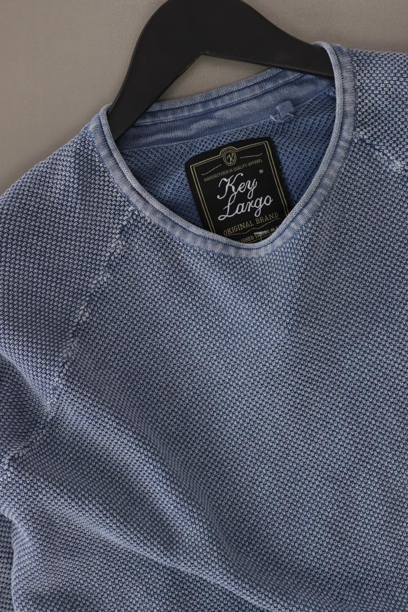 Key Largo Feinstrickpullover für Herren Gr. L blau aus Baumwolle