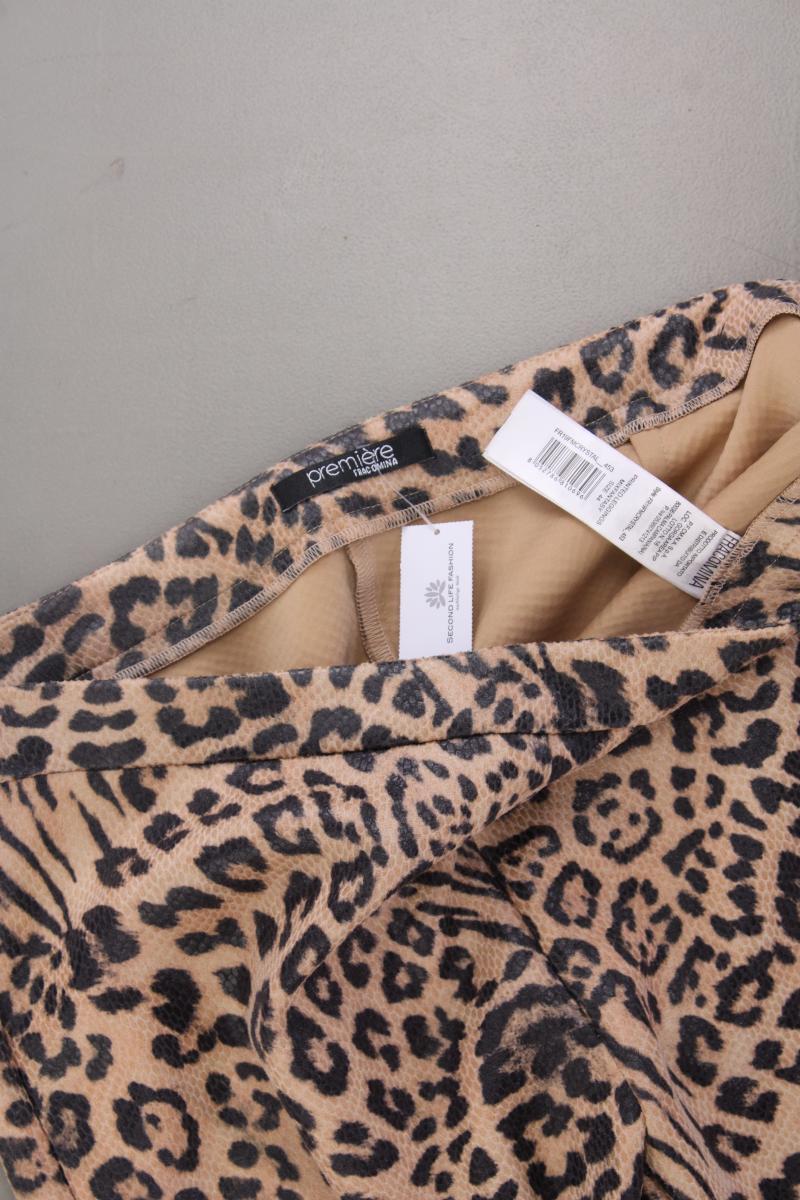 Fracomina Stretchhose Gr. IT 44 (M) mit Tierdruck braun aus Polyurethan