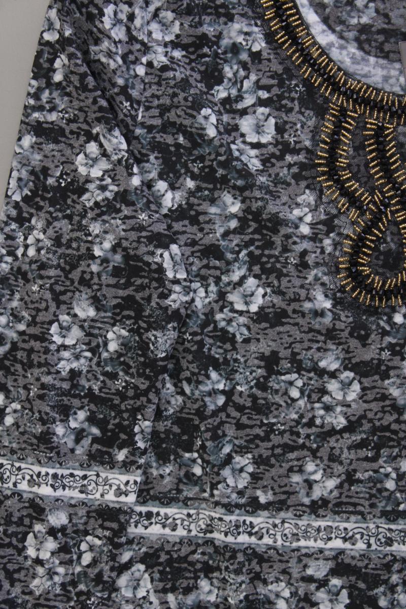 Fashio News Langarmshirt Gr. 44/46 mit Blumenmuster neu mit Etikett grau