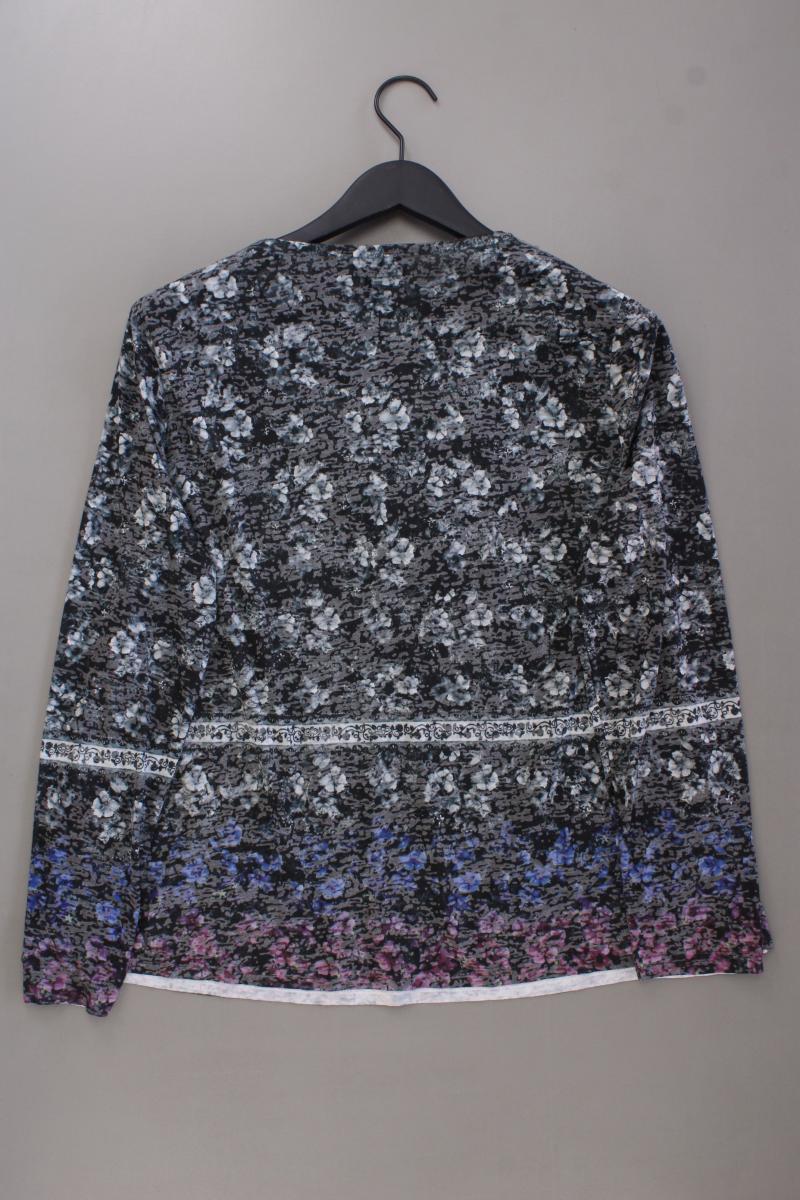 Fashio News Langarmshirt Gr. 44/46 mit Blumenmuster neu mit Etikett grau