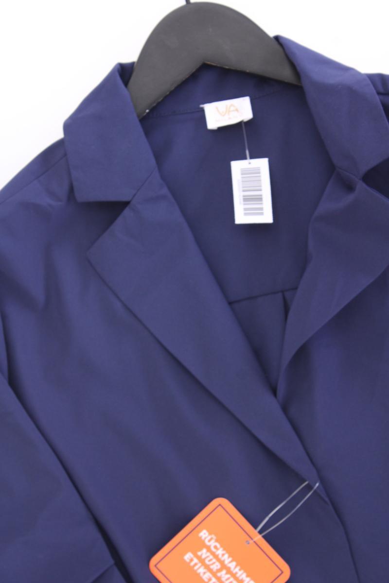VA Milano Kurzarmbluse Gr. 46 neu mit Etikett blau aus Polyester