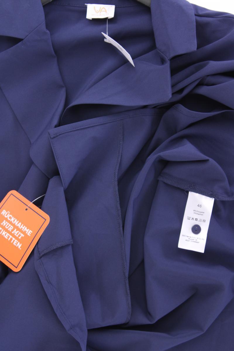 VA Milano Kurzarmbluse Gr. 46 neu mit Etikett blau aus Polyester