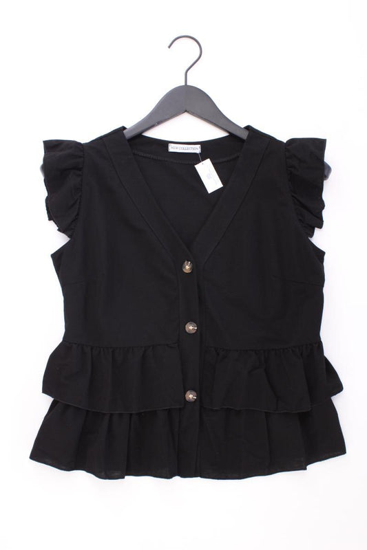 New Collection Bluse Gr. OneSize Kurzarm schwarz aus Viskose