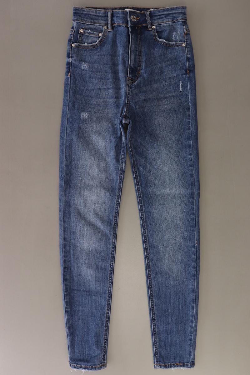 Pull&Bear Skinny Jeans Gr. 34 blau aus Baumwolle