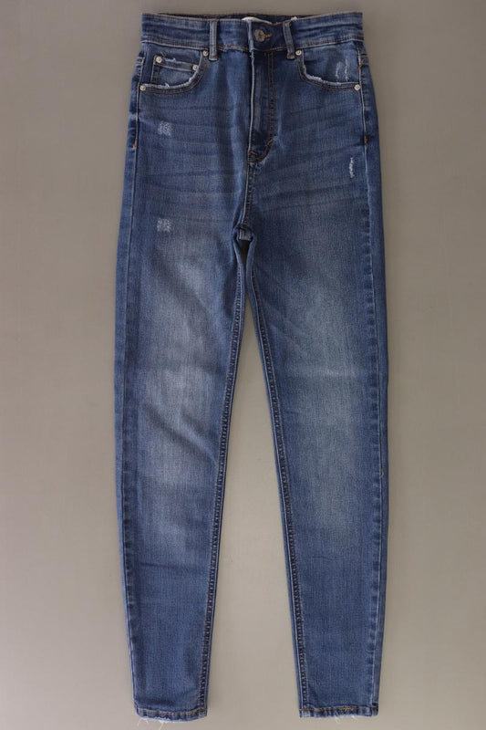 Pull&Bear Skinny Jeans Gr. 34 blau aus Baumwolle