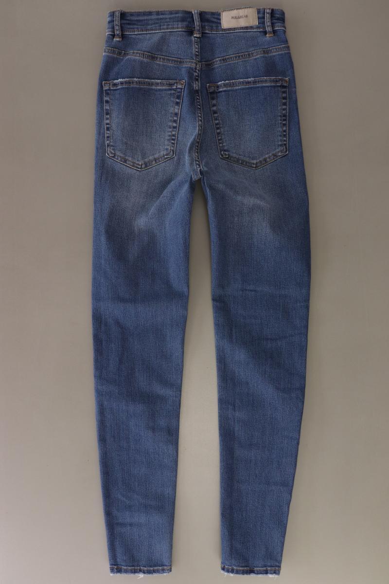 Pull&Bear Skinny Jeans Gr. 34 blau aus Baumwolle