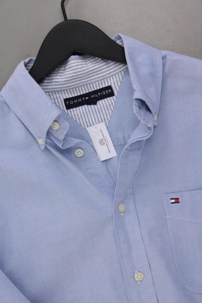Tommy Hilfiger Langarmhemd für Herren Gr. M blau