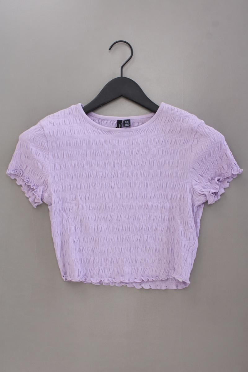 Vero Moda Crop Shirt Gr. M Kurzarm lila aus Baumwolle