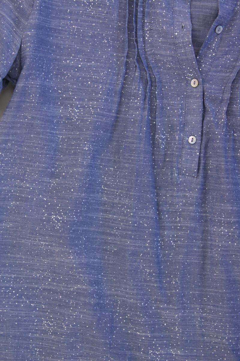 Esprit Kurzarmbluse Gr. 38 blau aus Baumwolle