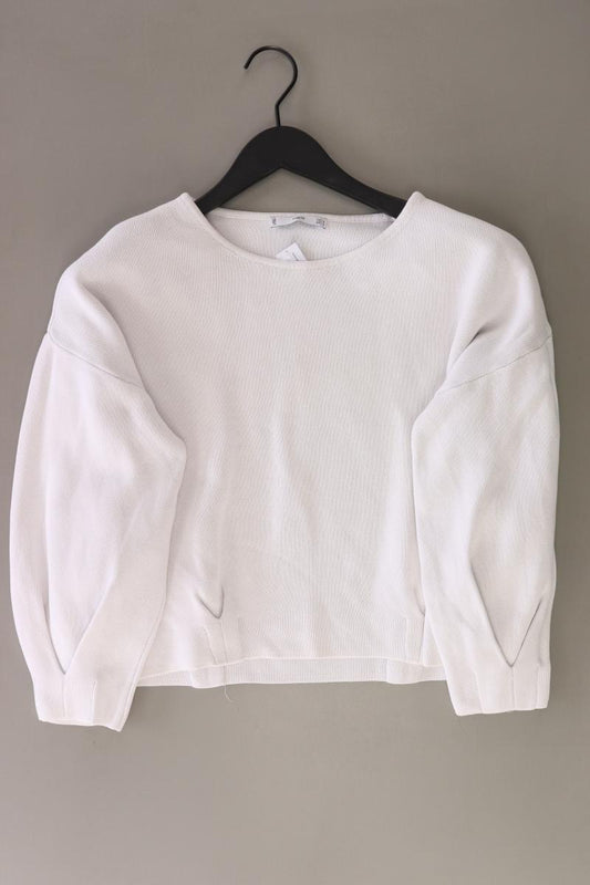 Mango Feinstrickpullover Gr. M creme aus Baumwolle