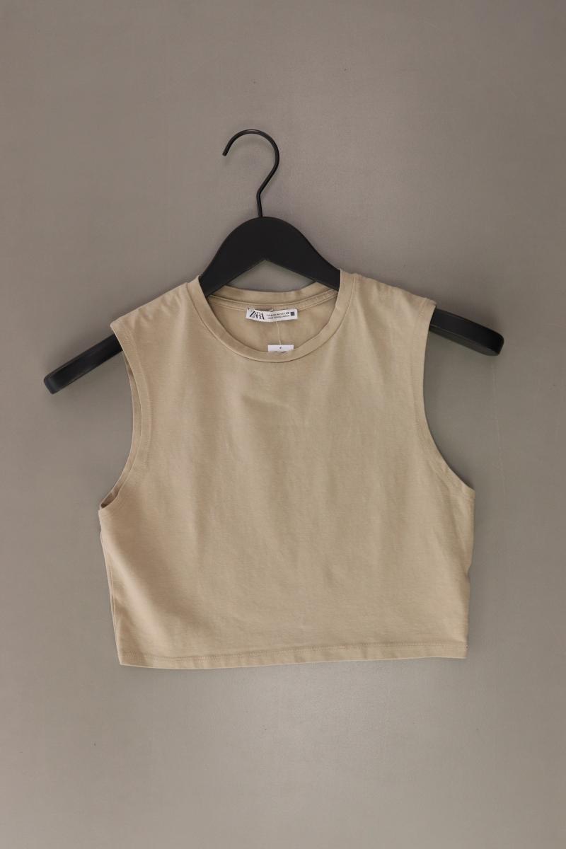 Zara Crop Top Gr. M braun aus Baumwolle