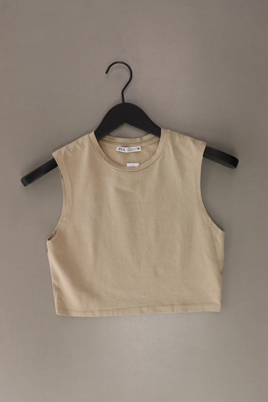 Zara Crop Top Gr. M braun aus Baumwolle