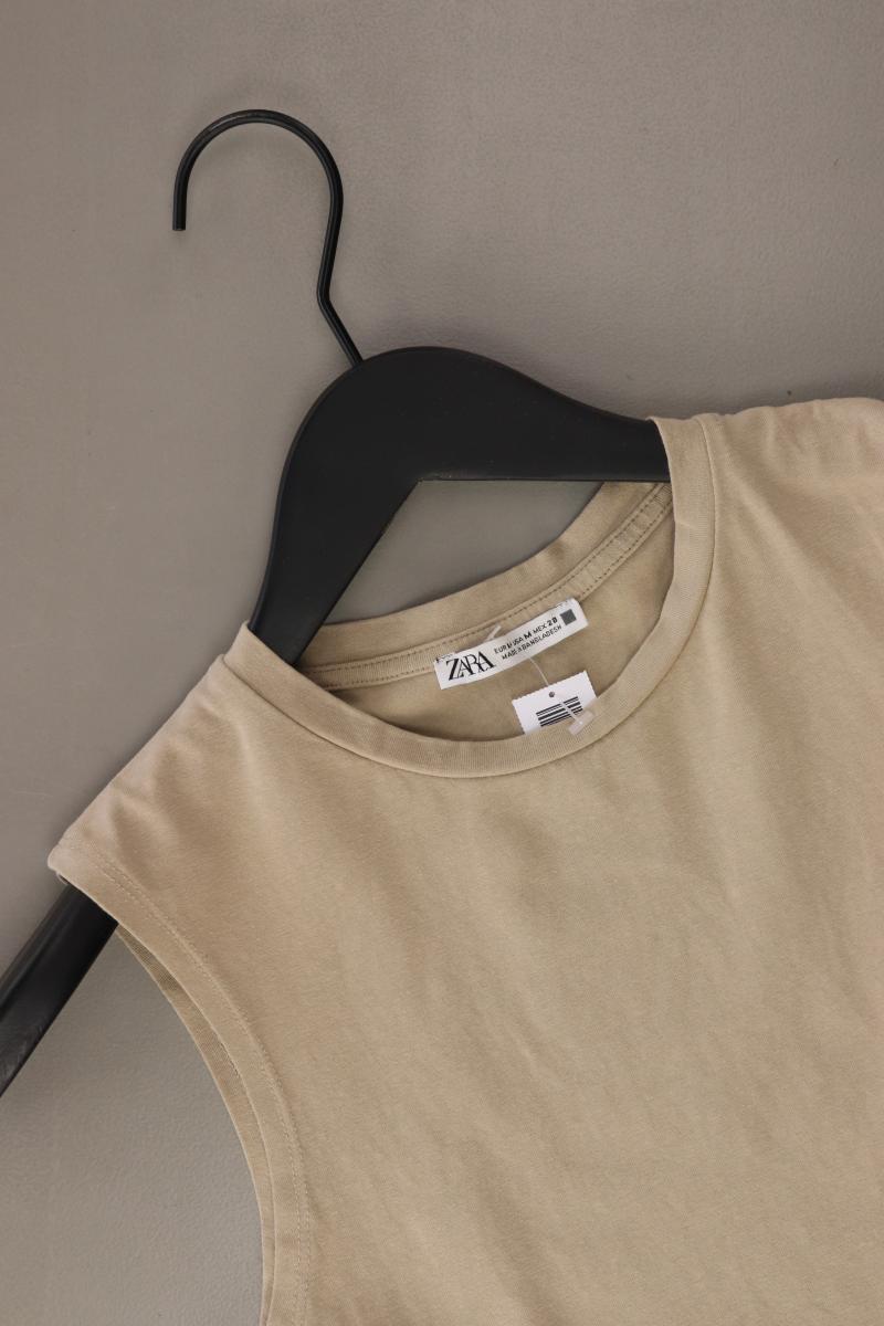 Zara Crop Top Gr. M braun aus Baumwolle