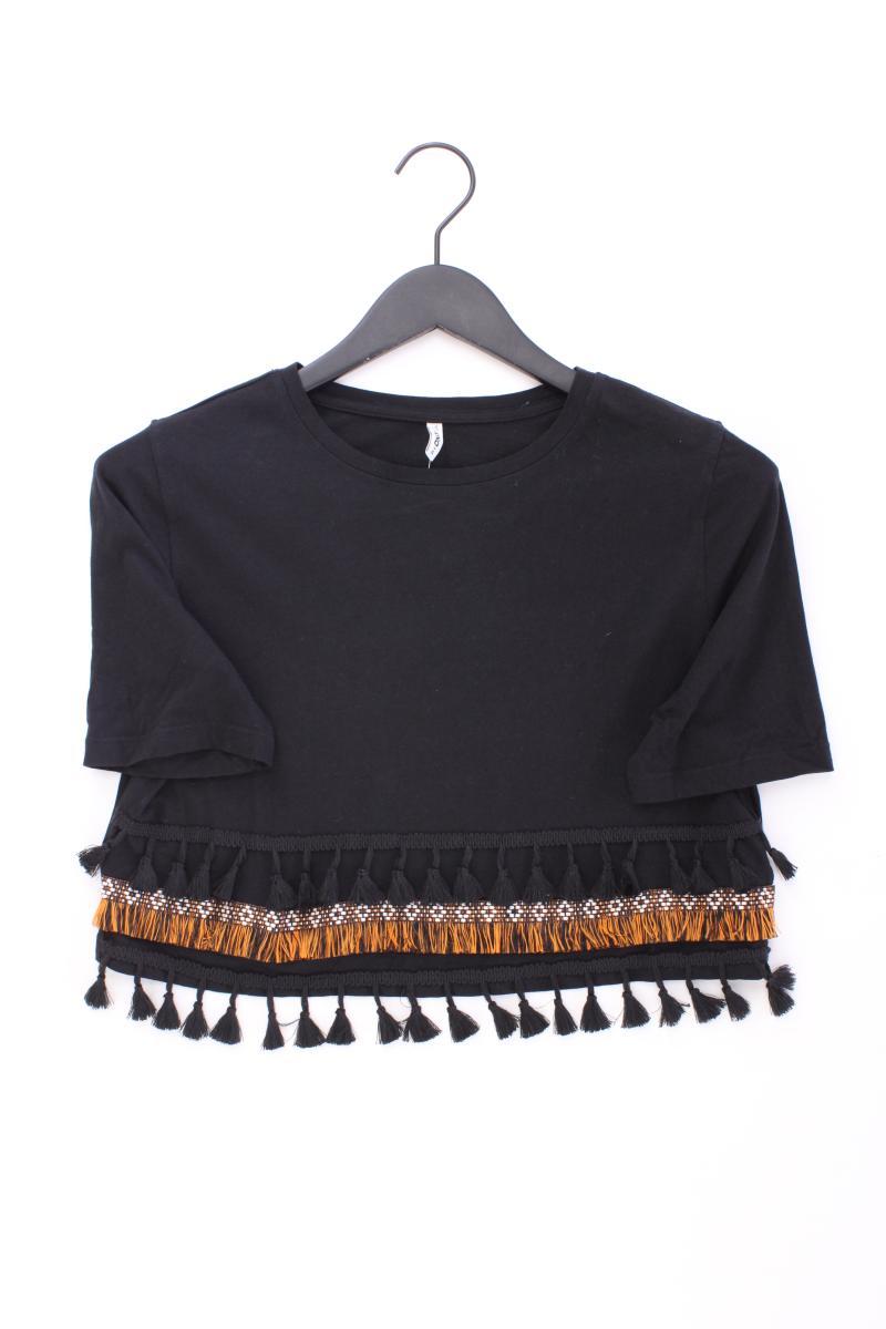 Only Crop Shirt Gr. S Kurzarm schwarz aus Baumwolle