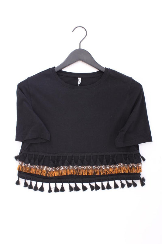 Only Crop Shirt Gr. S Kurzarm schwarz aus Baumwolle