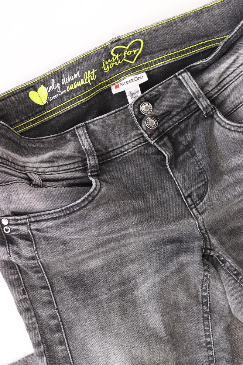 Street One Straight Jeans Gr. W28/L30 grau aus Baumwolle