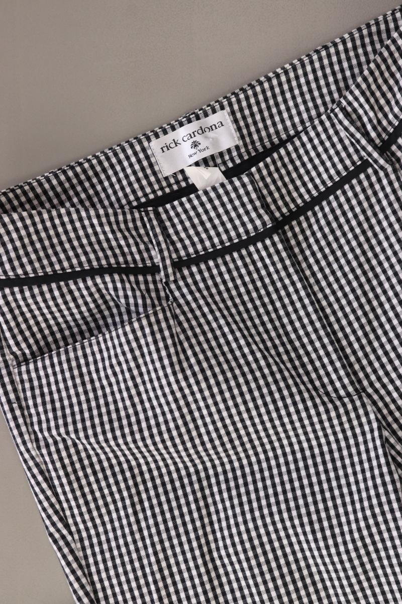 rick cardona 7/8 Hose Gr. 38 kariert grau aus Baumwolle