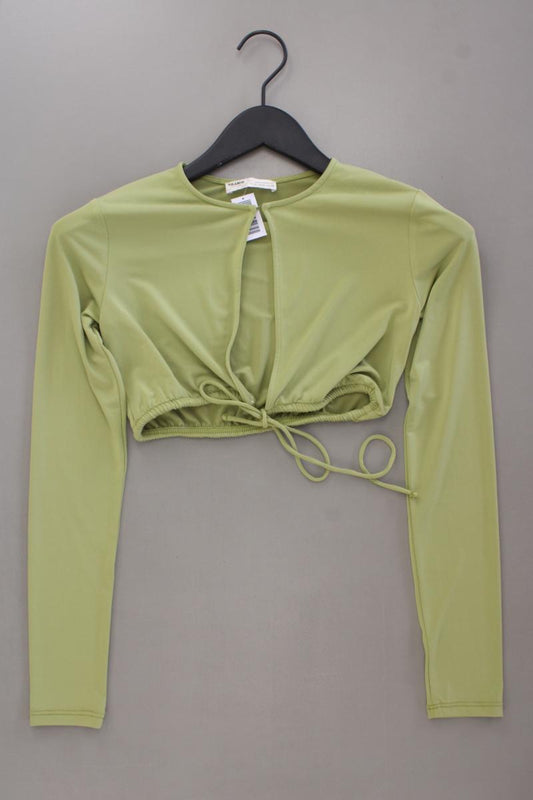 Pull&Bear Cropped Shirt Gr. S Langarm grün