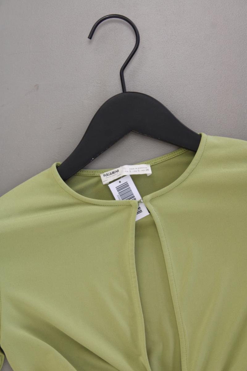Pull&Bear Cropped Shirt Gr. S Langarm grün