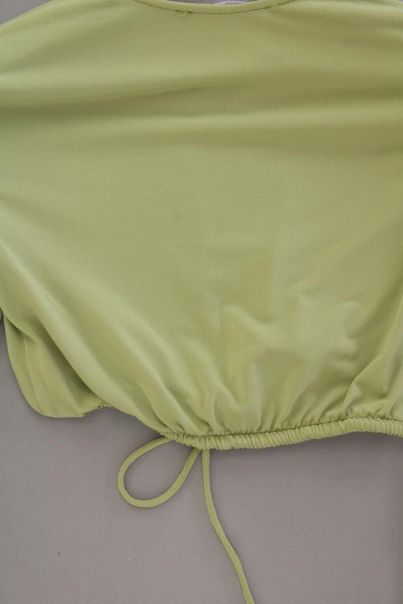 Pull&Bear Cropped Shirt Gr. S Langarm grün