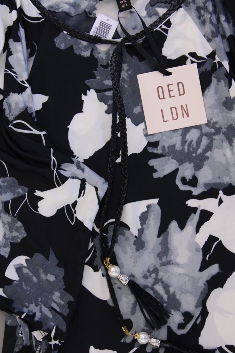 QED LONDON Midikleid Gr. 36 mit Blumenmuster neu mit Etikett 3/4 Ärmel grau