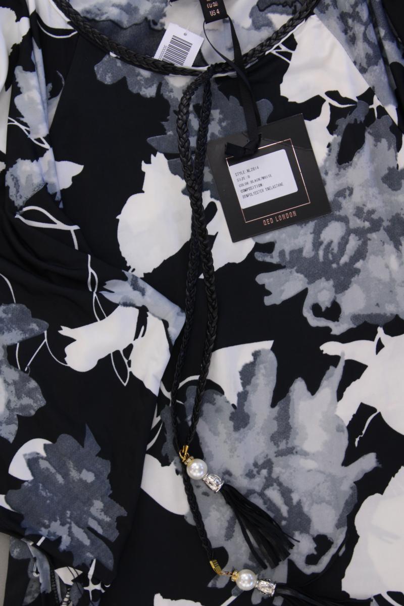 QED LONDON Midikleid Gr. 36 mit Blumenmuster neu mit Etikett 3/4 Ärmel grau