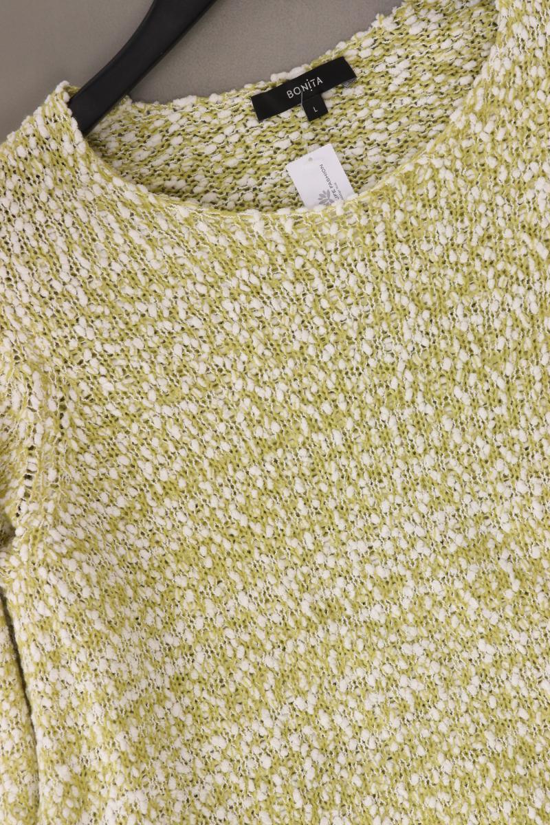 Bonita Feinstrickpullover Gr. L grün aus Polyester